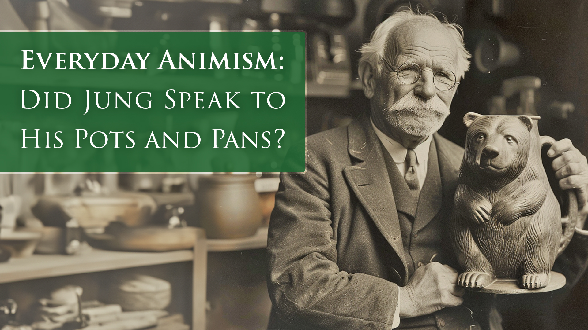 Carl Jung with his favorite beer stein.