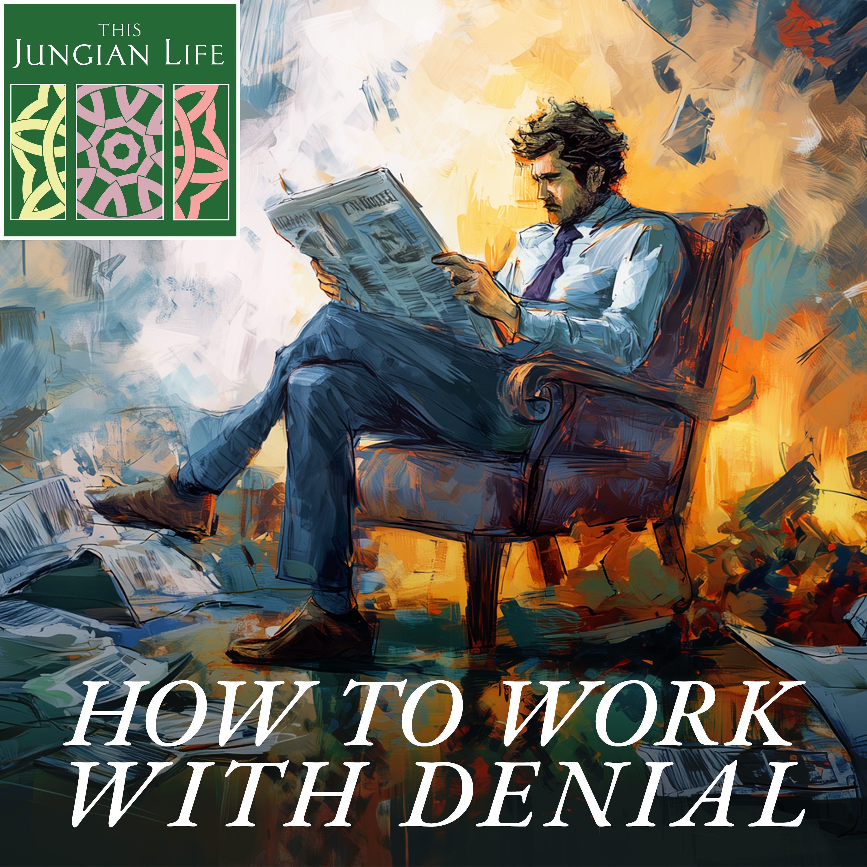 A male is reading a newspaper, trying to accept the reality of what he is learning.