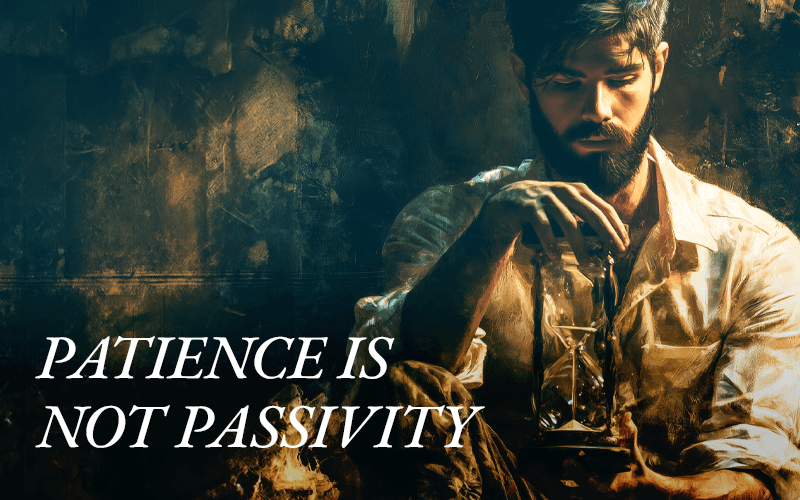 A man holds an hourglass symbolizing this Jungian discussion of how to define patience.